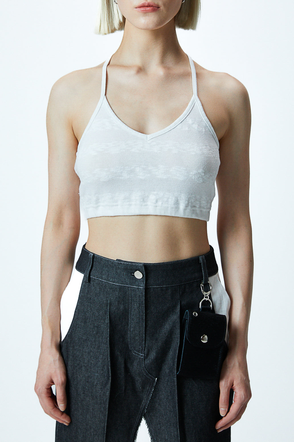 Cropped Halter Tank Top
