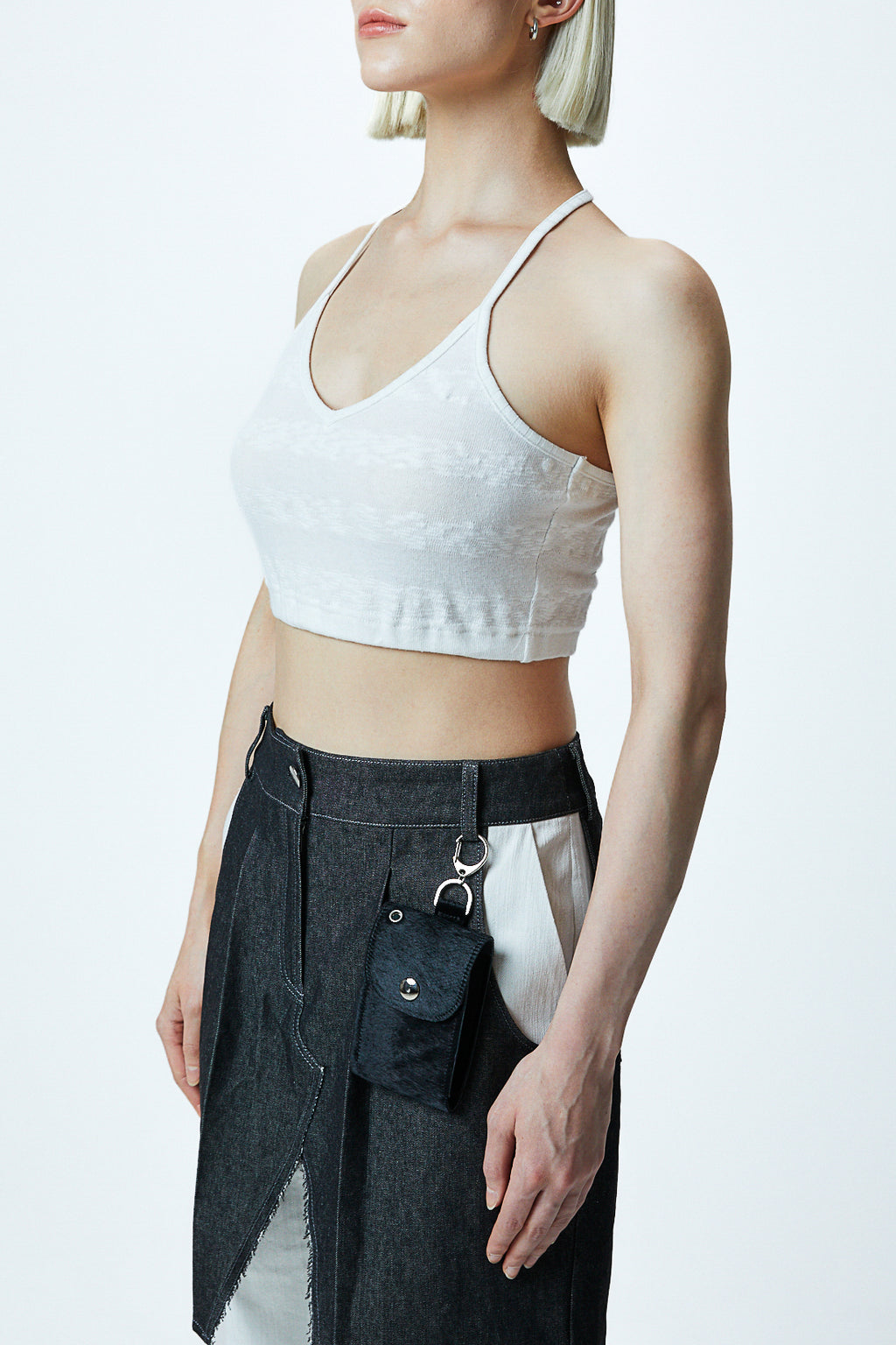 Cropped Halter Tank Top