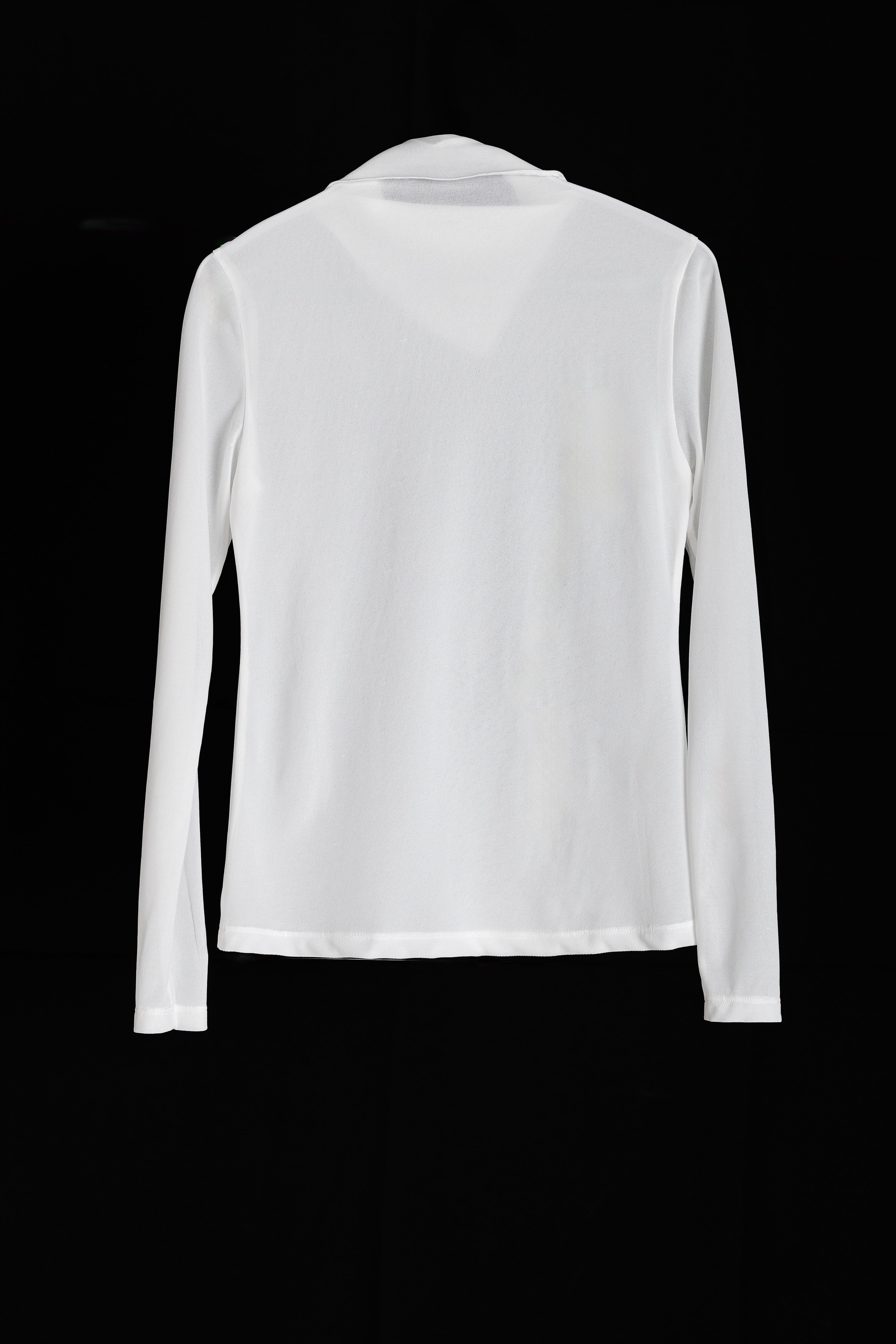 Scarf Motif Mock-Neck Top