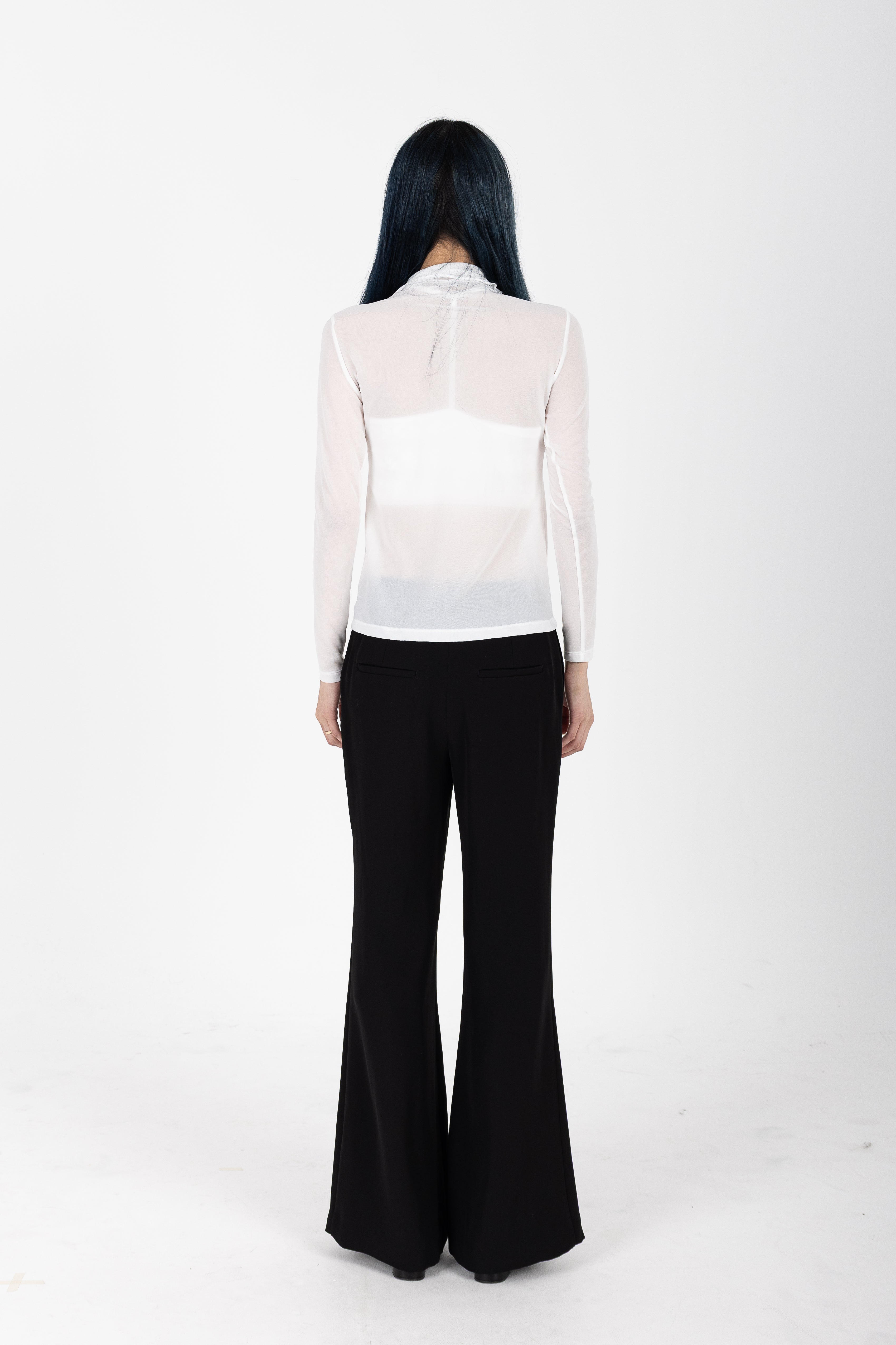 Scarf Motif Mock-Neck Top